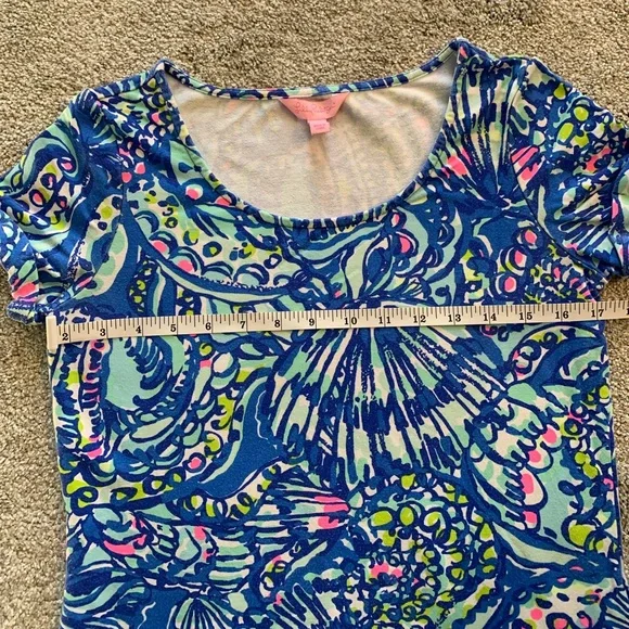 Lily Pulitzer Tammy dress in Brilliant Blue Ceviche - Picture 4 of 6
